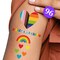 Big Dot of Happiness Pride Rainbow Temporary Tattoos, Pride Parades Temporary Tattoos for LGBTQIA+ Gay Pride Month Event Favors,12 Sheets